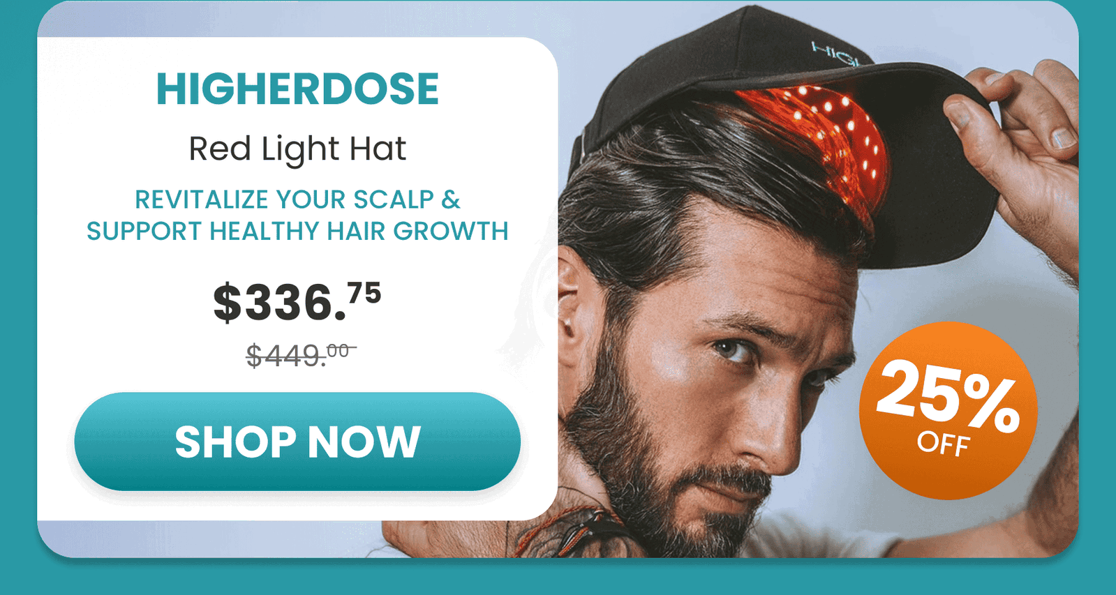 HigherDOSE Red Light Hat/Revitalize your scalp & support healthy hair growth 