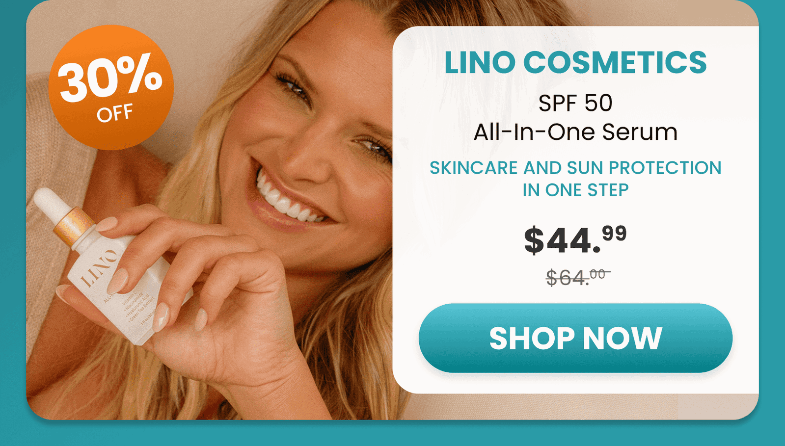 Lino Cosmetics  	SPF 50 All-In-One Serum/Skincare and sun protection in one step