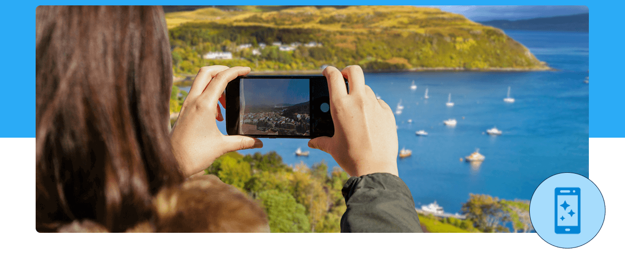 A person taking a photo on their phone