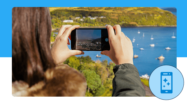 A person taking a photo on their phone