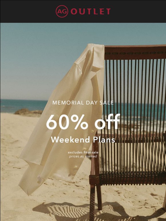 Weekend Plans? Enjoy 60% Off Sitewide
