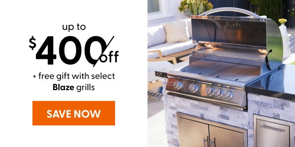 Save up to $400 + free gift with select Blaze grills