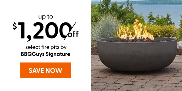 Save up to $1,200 on fire pits by BBQGuys Signature