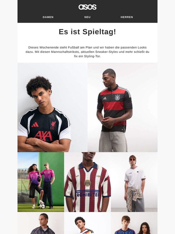 Schaust du dir das Spiel am Wochenende an? Wir haben den Look.