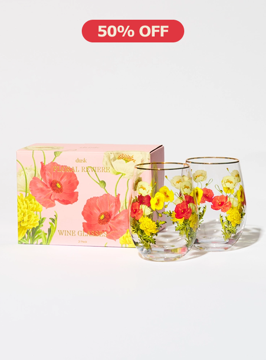 Floral Reverie Wine Glasses 2 Pack