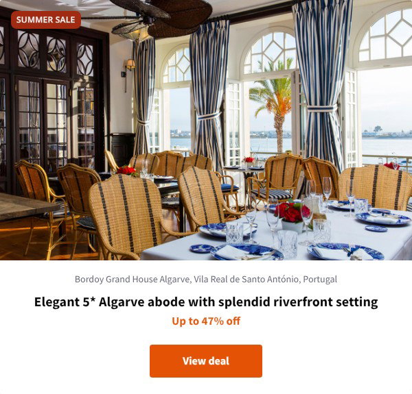 Elegant 5* Algarve abode with splendid riverfront setting