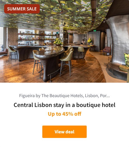Central Lisbon stay in a boutique hotel