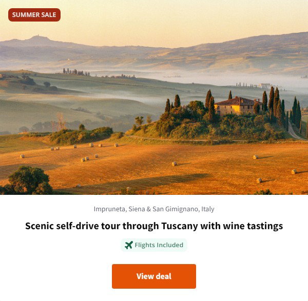 Scenic self-drive tour through Tuscany with wine tastings