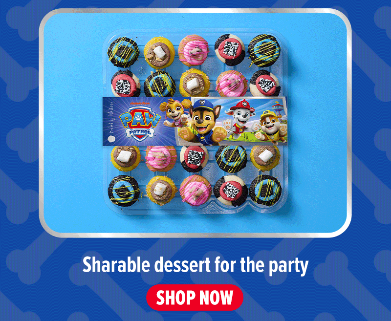 Shareable dessert for the party! Shop our PAW Patrol cupcakes 25-pack now.