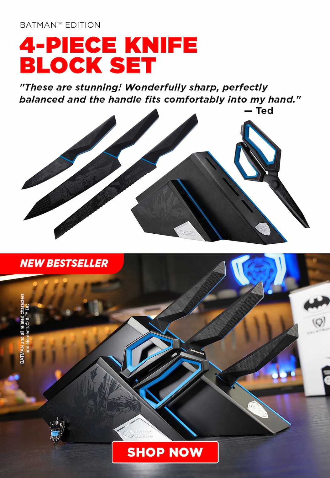 4-Piece Block Set | Batman Edition