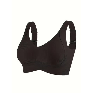 Women's Everyday Wireless Ribbed Sports Bra