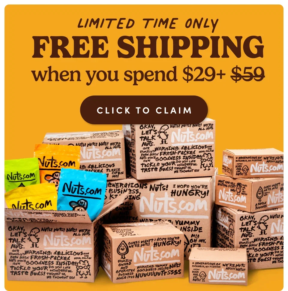 FREE SHIPPING when you spend $29. Click to claim