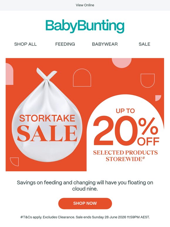 Been waiting for our Storktake Sale? 🤔