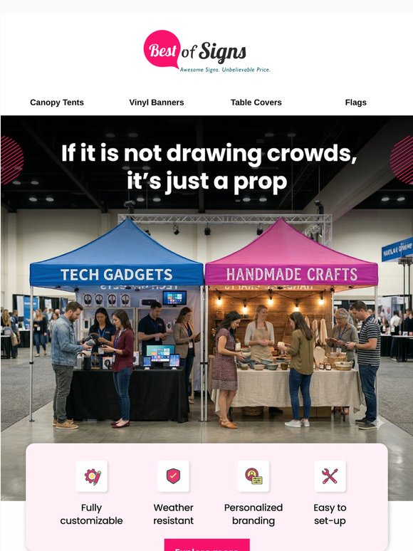 Hi there, Custom canopy Tents that stand out — delivered in 48 hours