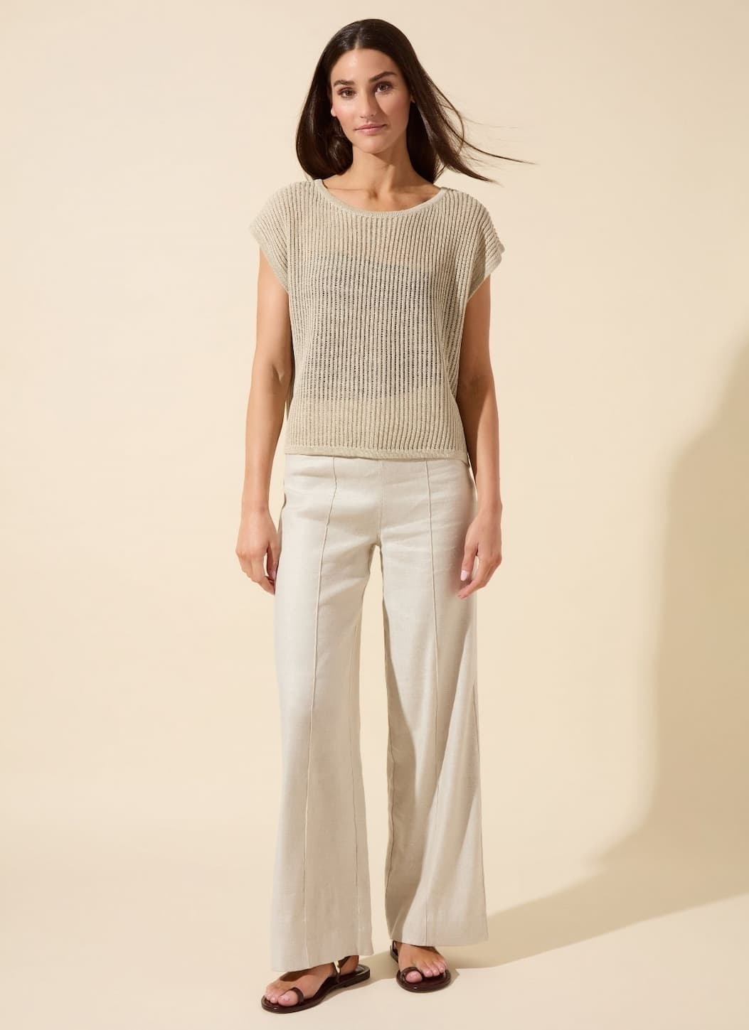 Benedita Convertible Linen Sweater Cardigan
