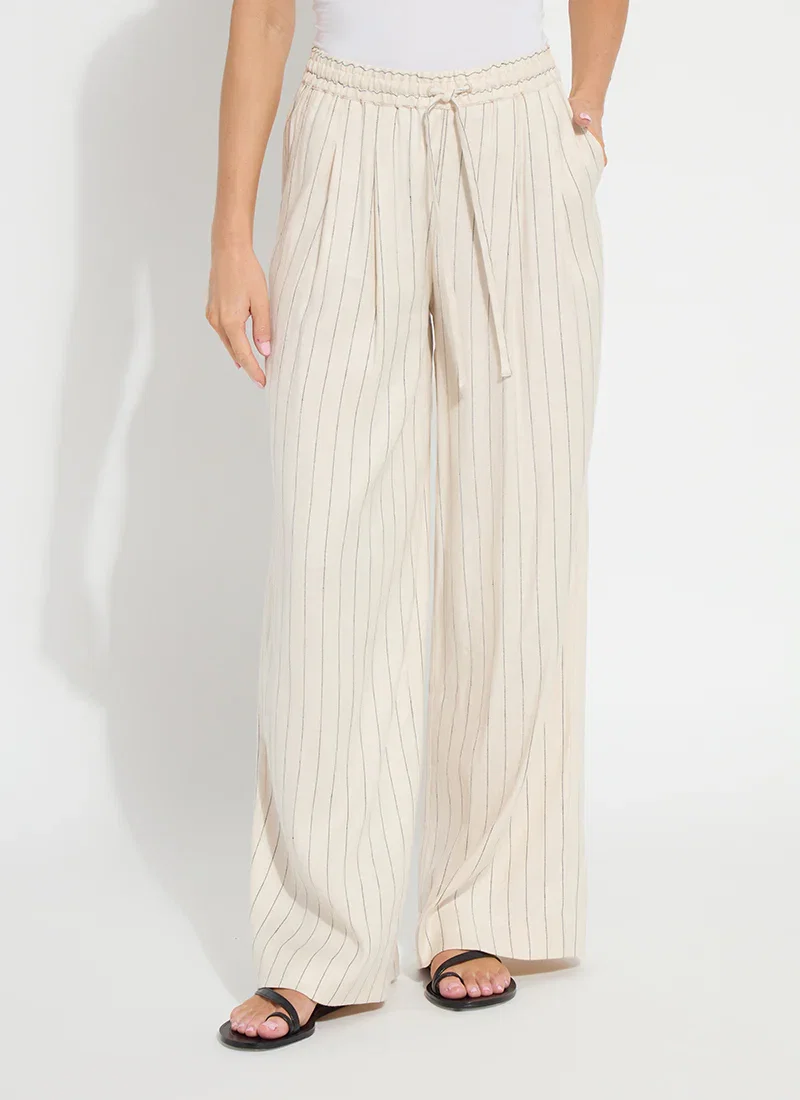 Image of Iria Pleated Drawstring Wide Leg Pant (31" Inseam)