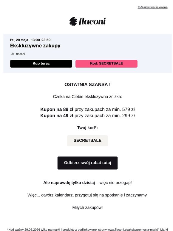 🚨 OSTATNIA SZANSA: Twoje 89 zł zniżki