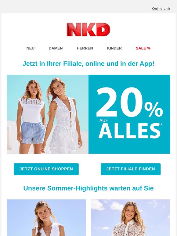 Jetzt: 20% auf Alles!