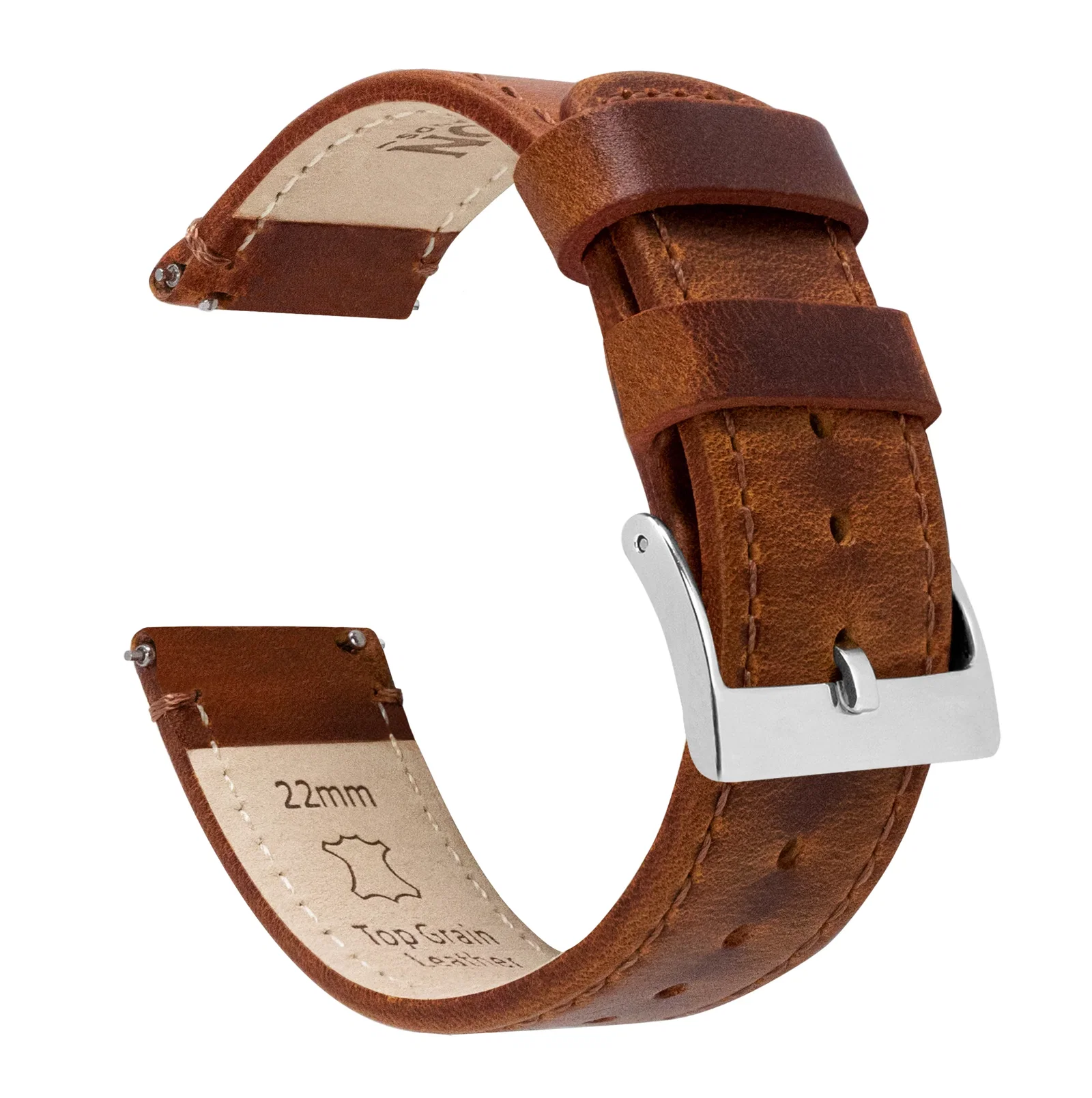 Image of Weathered Brown Leather Watch Band