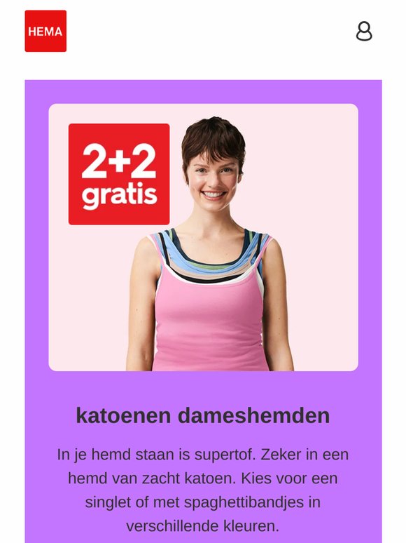2+2 gratis op dameshemden | shop alle aanbiedingen