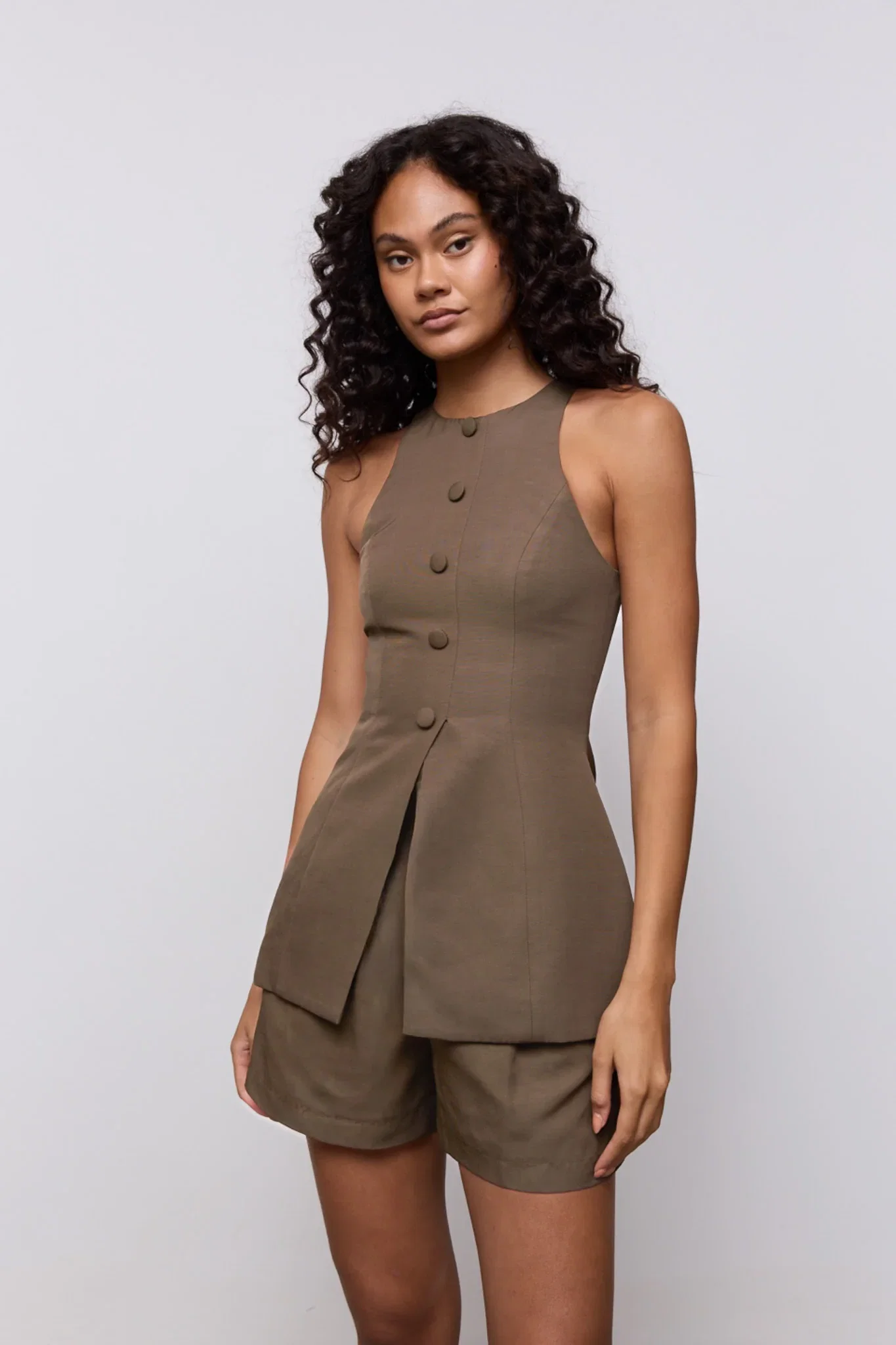 Image of Linen Mix Waistcoat