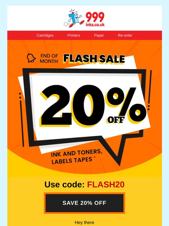 20% Off 🛍️ End of Month Flash Sale for you