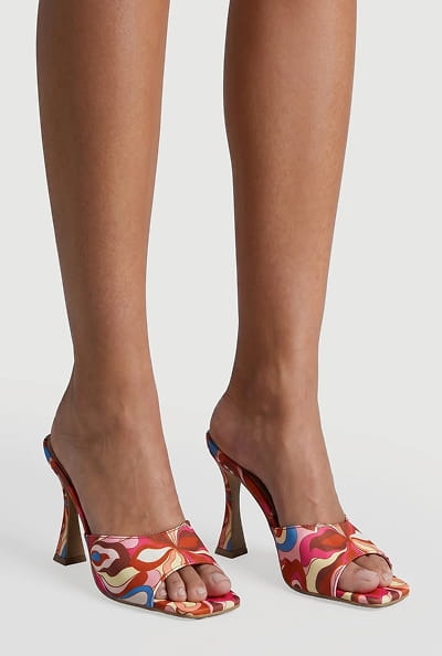 Shop Open Square Toe Spool Heel Mule Sandals