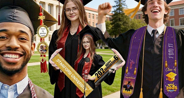 Personalized Graduation Essentials – Custom Caps, Sashes, Tassel Charm
