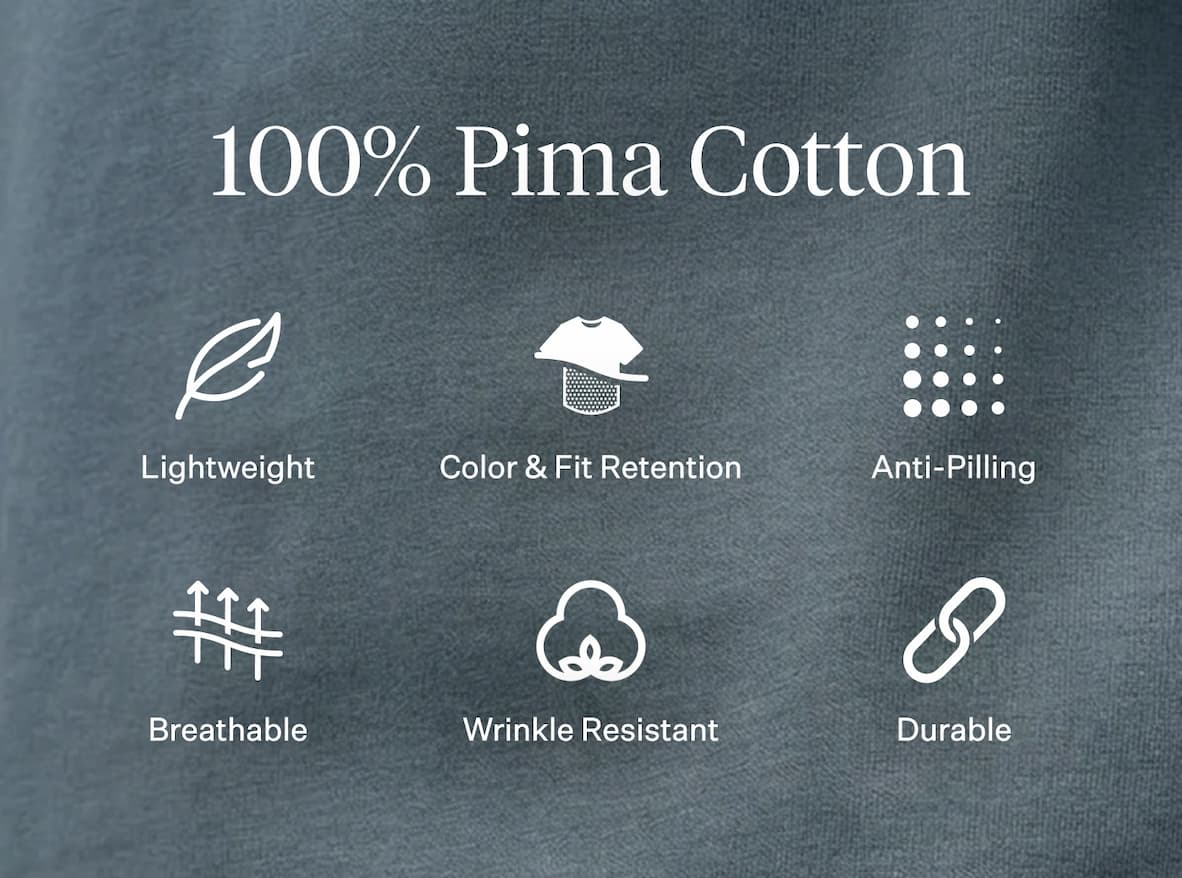 100% Pima Cotton