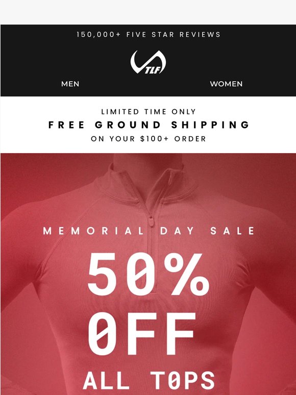 Just Dropped: 50% off ALL Tops 🔥
