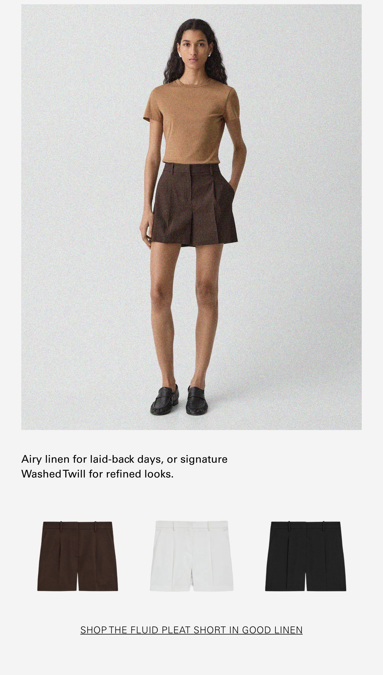 Shop The Fluid Pleat Short in Good Linen