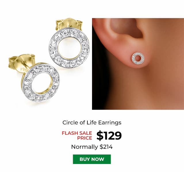 Circle of Life Earrings Gold Clad