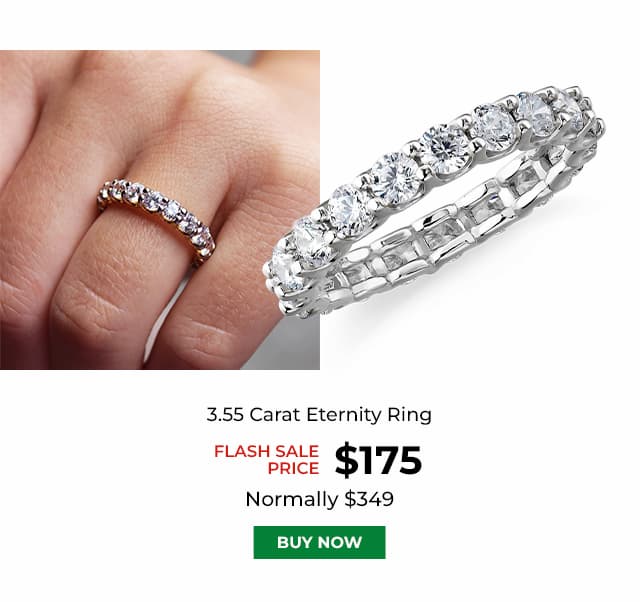 3 55 Carat Eternity Ring Platinum Clad