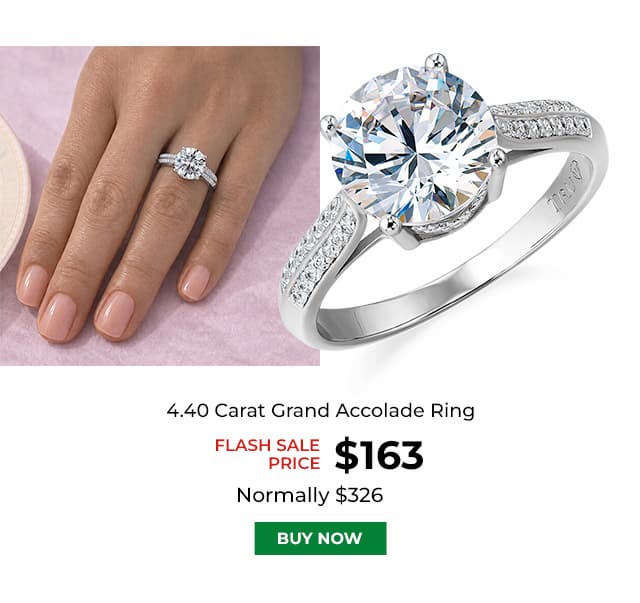 4 40 Carat Grand Accolade Ring Platinum Clad