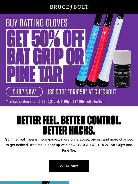 Supercharge Your Grip for Summer Ball⚡