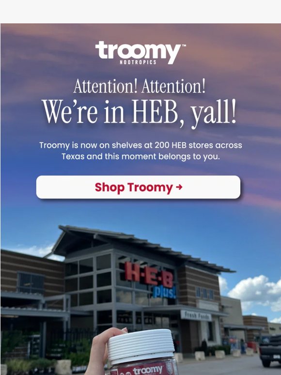 Troomy just landed in HEB 🎉