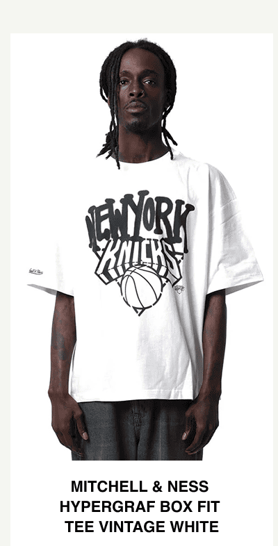 Mitchell & Ness Hypergraf Box Fit Tee - Vintage White