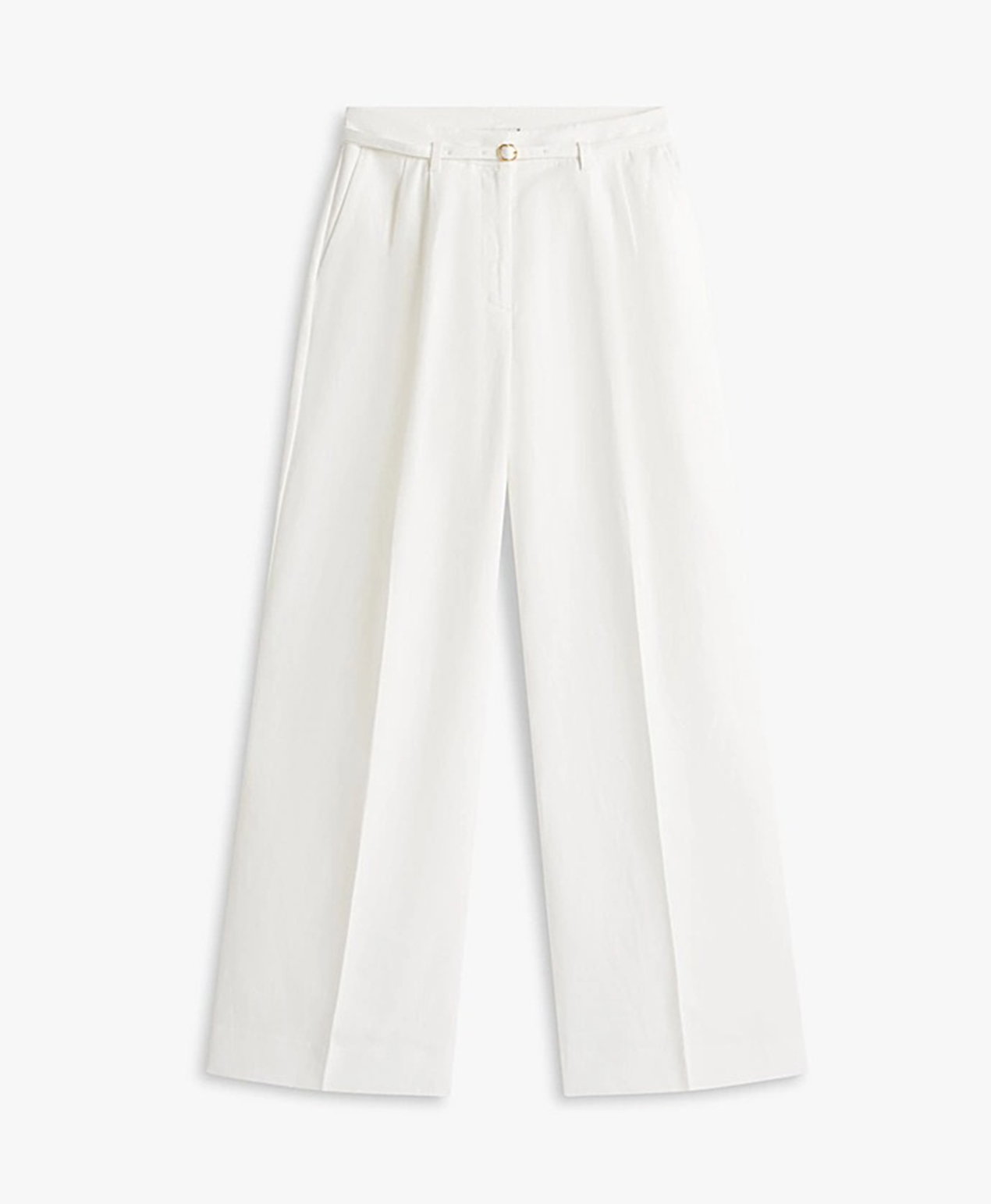  Linen Blend Belted Wide Leg Trousers,£160