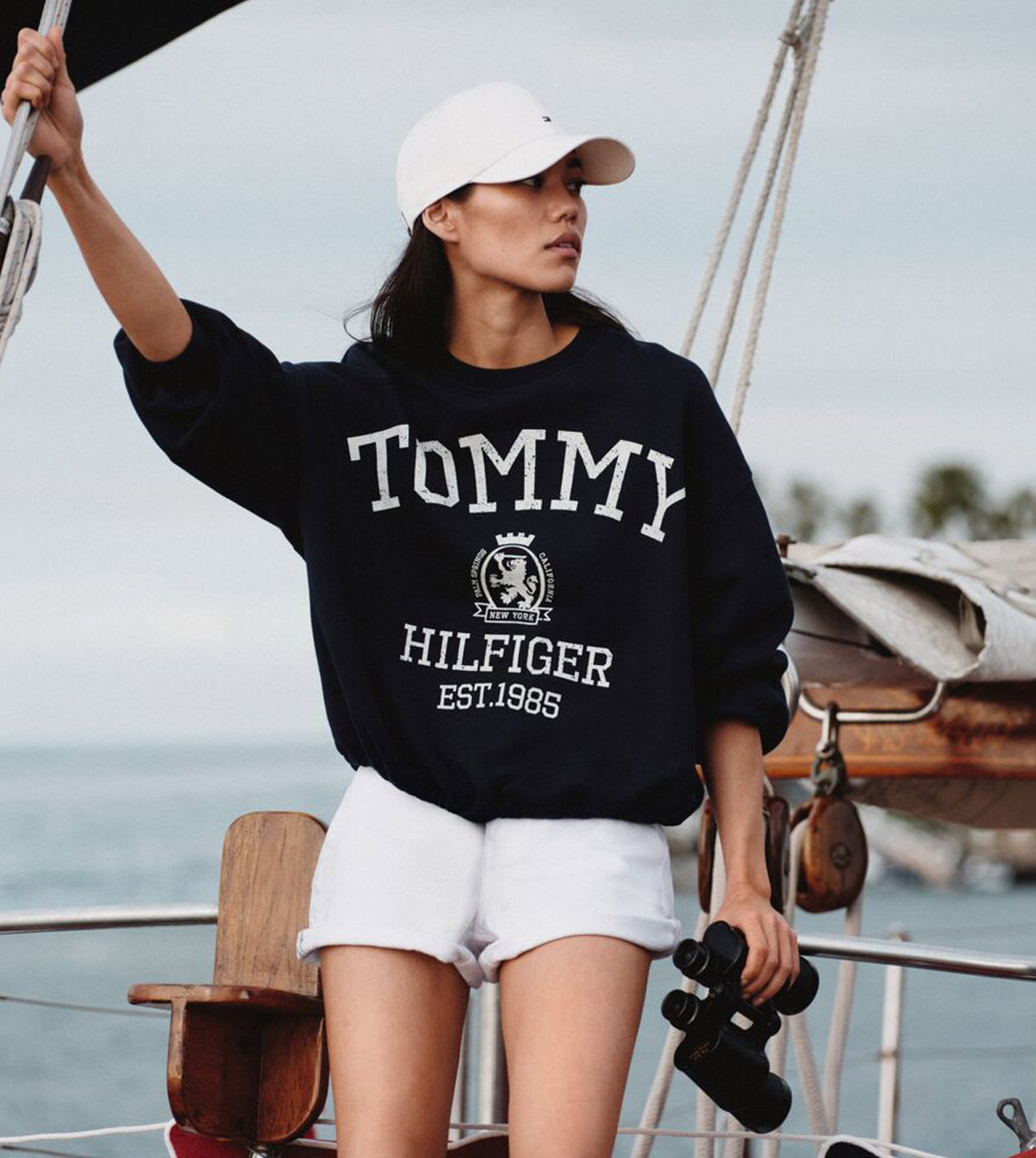 Crest Logo Drawstring Hem Relaxed Sweatshirt, £140