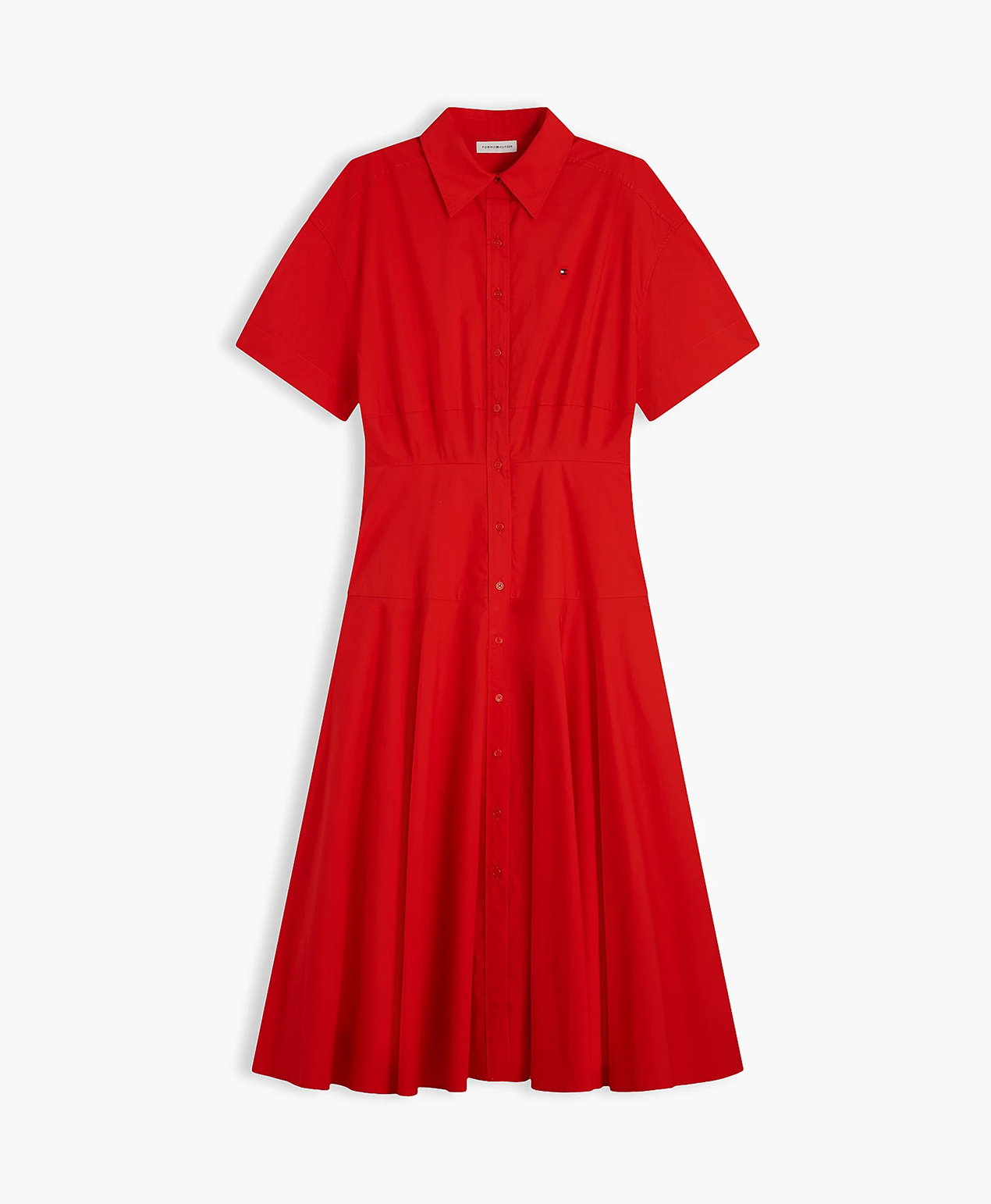 Fit And Flare Poplin Midi Shirt Dress, £180