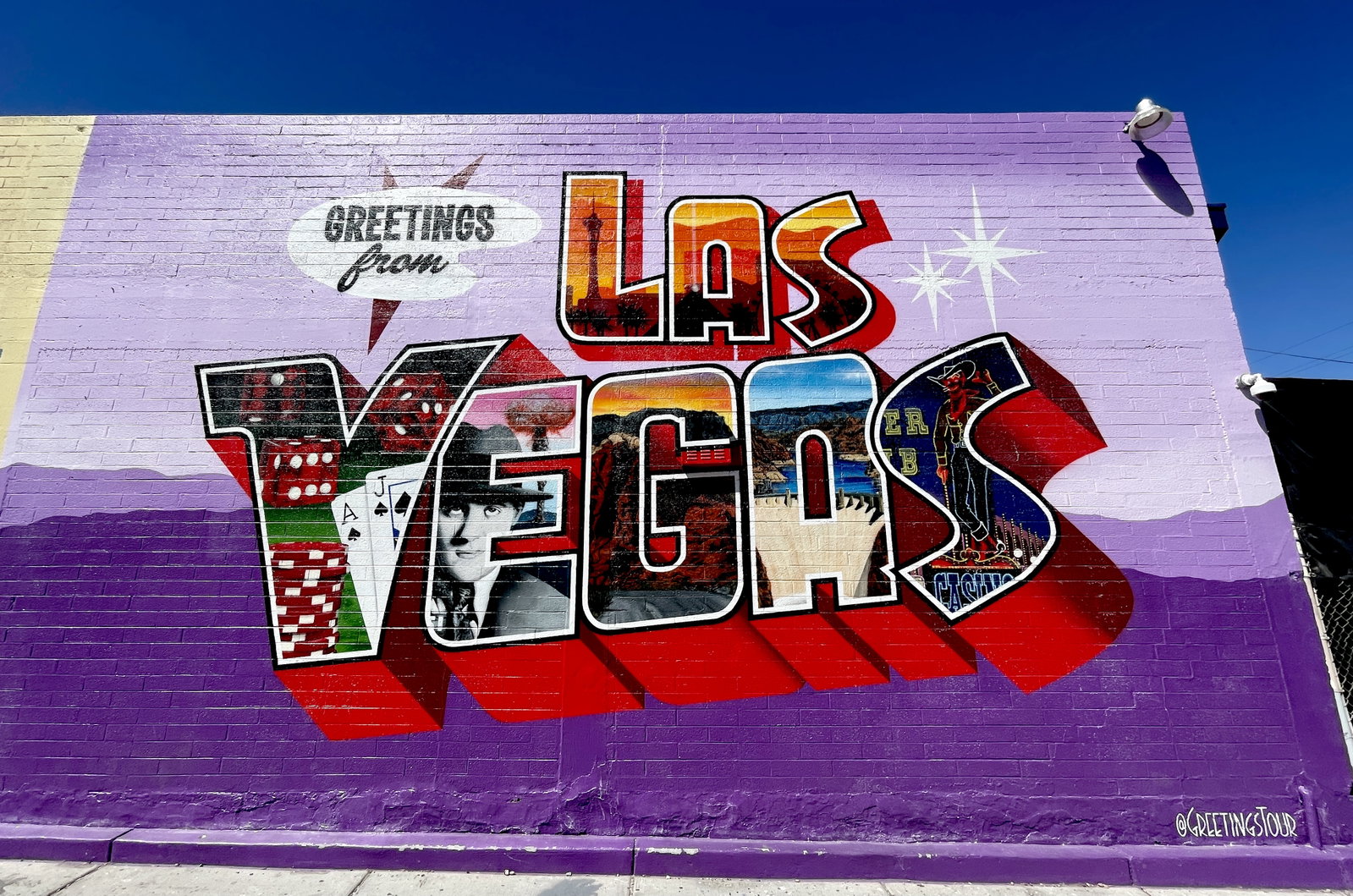 Classic Las Vegas neon glowing at night