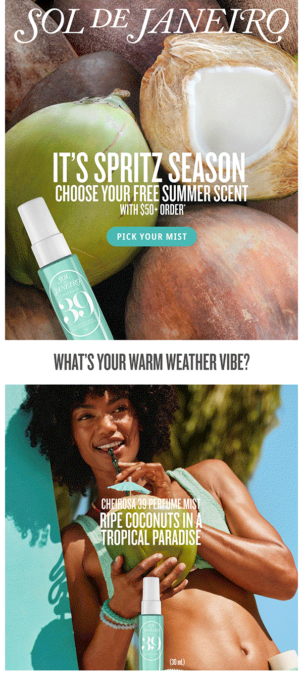 It's Spritz Season Choose Your Free Summer Scent with $50+ Order* - PICK YOUR MIST