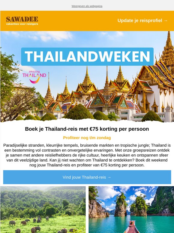 Thailand wacht op je! Ga je mee? 🇹🇭