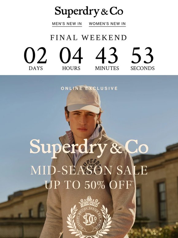 Sale Final Weekend, Just in Time for Payday
