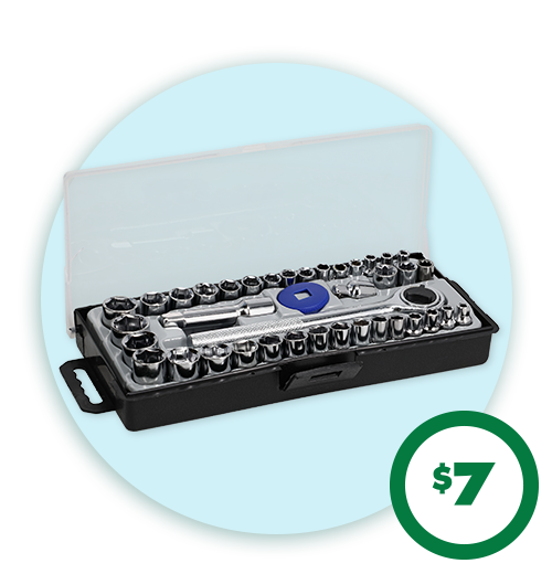 $7 Ratchet Screwdriver & Socket Set