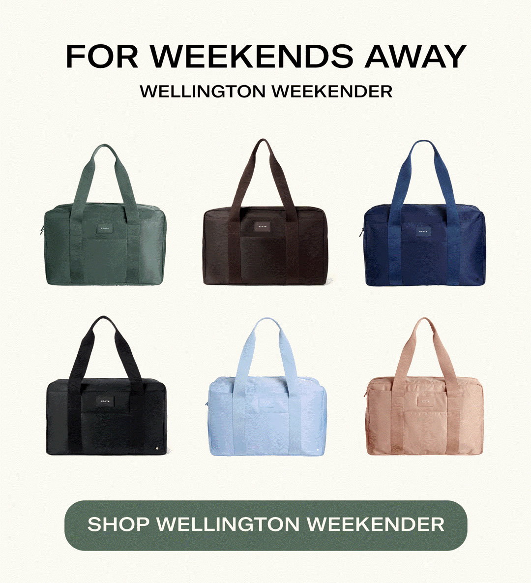 For weekends away