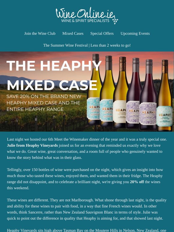 20% off the full Heaphy range & the new Heaphy mixed case 🇳🇿