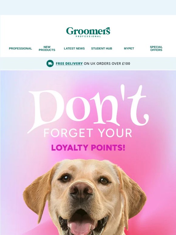 Don't forget your loyalty points! 🎁