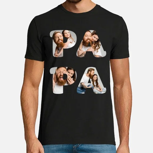 Tee-shirt t-shirt papa avec photos personnalisables | tostadora