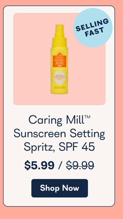 Caring Mill™ Sunscreen Setting Spritz, SPF 45